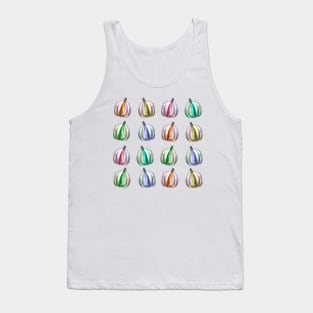 Neon Watercolor Pumpkins Pattern Tank Top